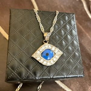 EVIL EYE PENDANT AND CHAIN